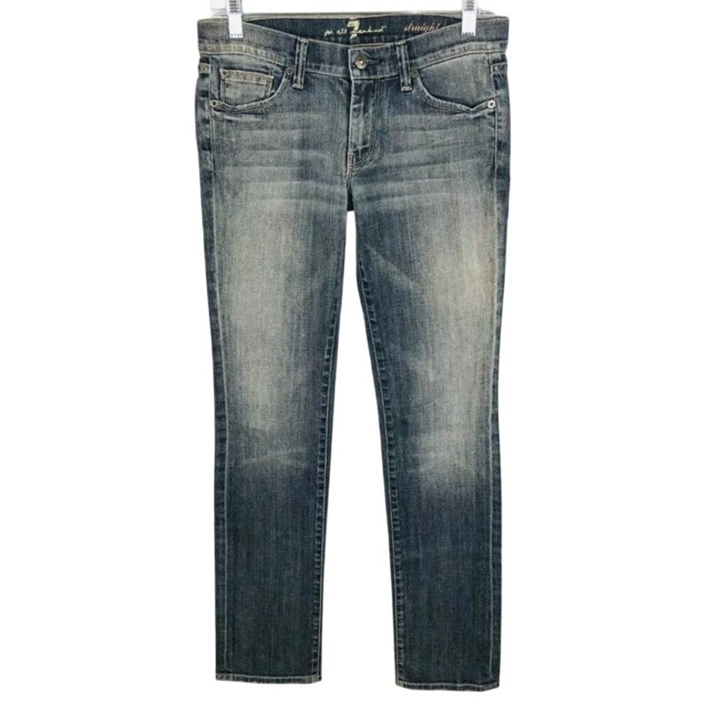 7 for All Mankind Women's Size 28 Straight Leg Jeans Sequin Pocket